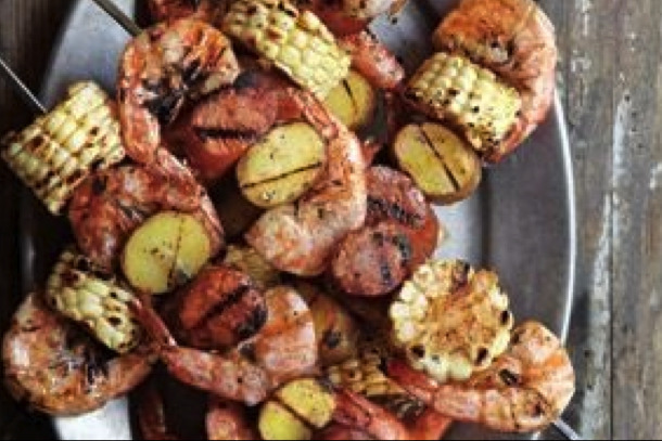 Cajun Shrimp and Sausage Skewers