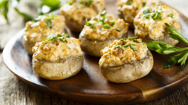 stuffed mushrooms with cheese