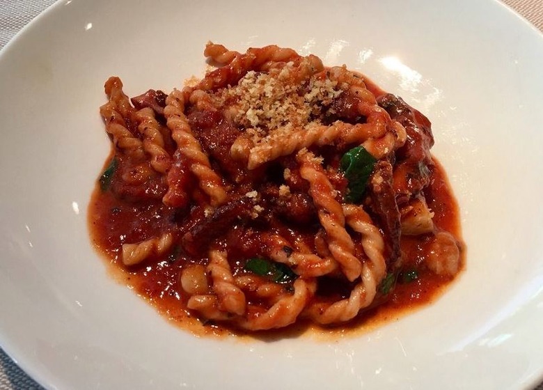 New York: Fusilli With Red Wine-Braised Octopus and Bone Marrow, Marea (New York City)