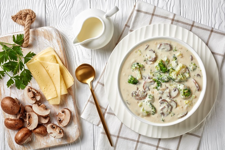 Mushroom Cheddar Soup