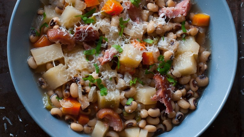 Ham, Black-Eyed Pea and Idaho Potato Soup