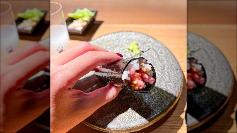 Hand roll at Hiroki