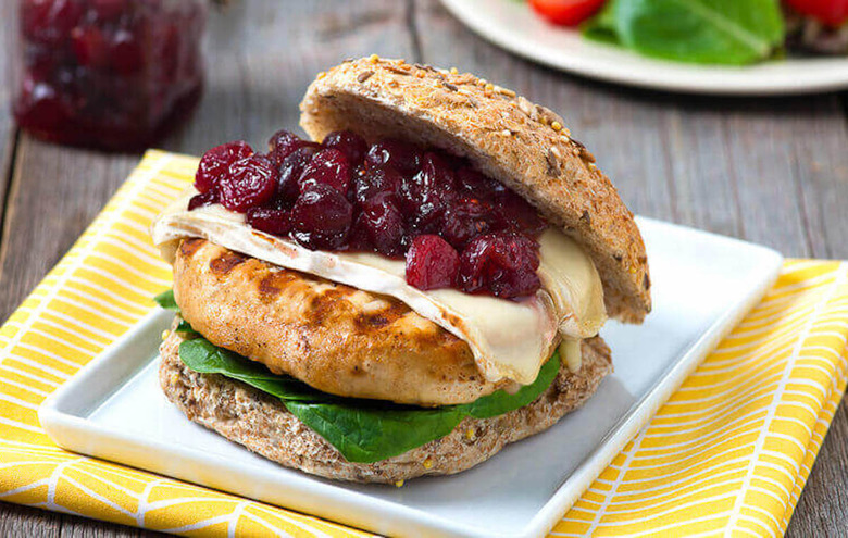 Turkey Burgers With Cranberry Chutney and Brie