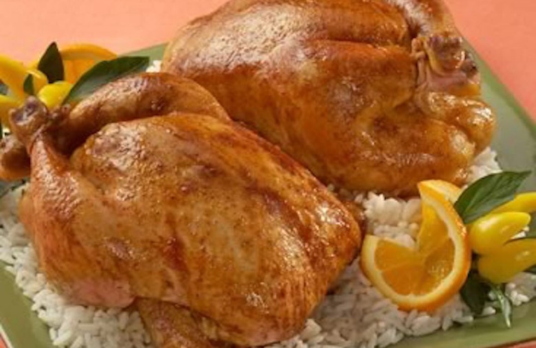 Orange Ginger Glazed Cornish Hen 