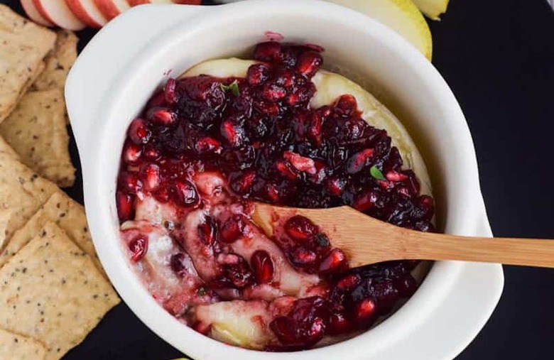 Pomegranate Cranberry Baked Brie 