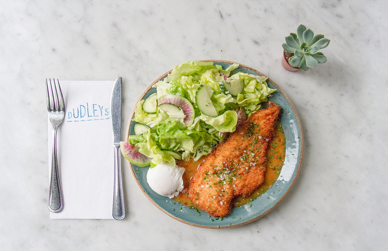 Chicken Schnitzel Salad at Dudley's, New York City