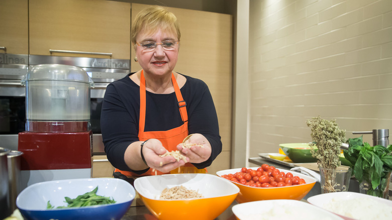 Chef Lidia Bastianich cooking
