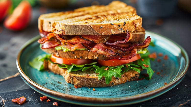 BLT sandwich on thick bread