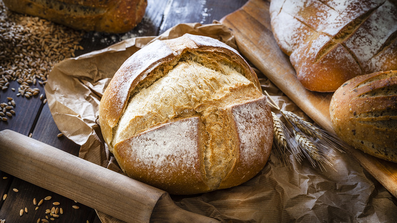 loaves of artisan bread