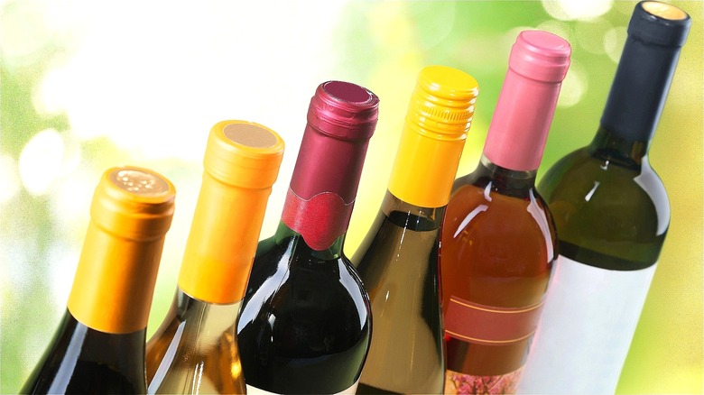 Bottled wine varieties 