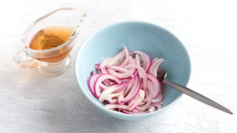 onions and apple cider vinegar 