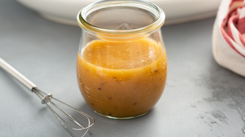 bottle of apple cider vinaigrette 