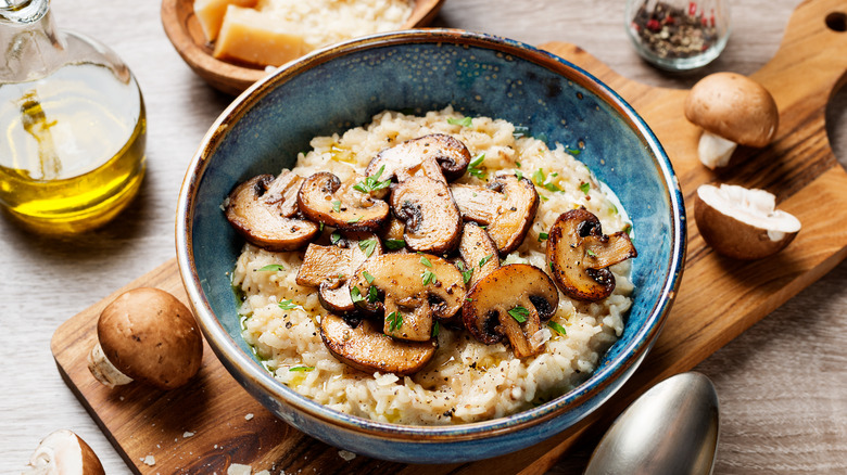 Mushroom and rice dish