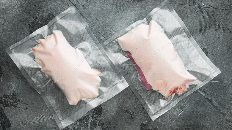 vacuum sealed duck for sous vide