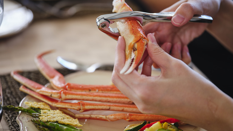 cracking crab legs