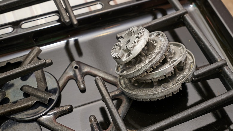 Removed gas stovetop burners