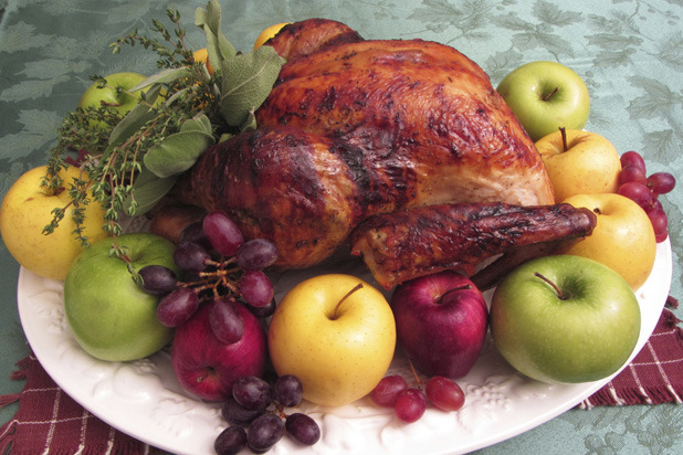 Grilled Apple-Brined Turkey