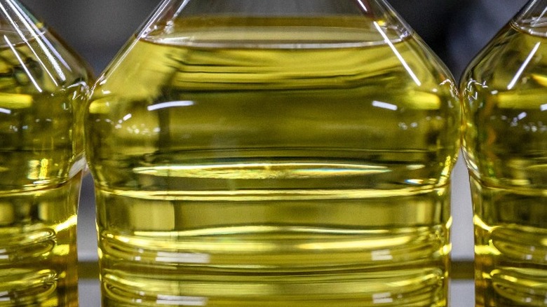 Bottles of oil