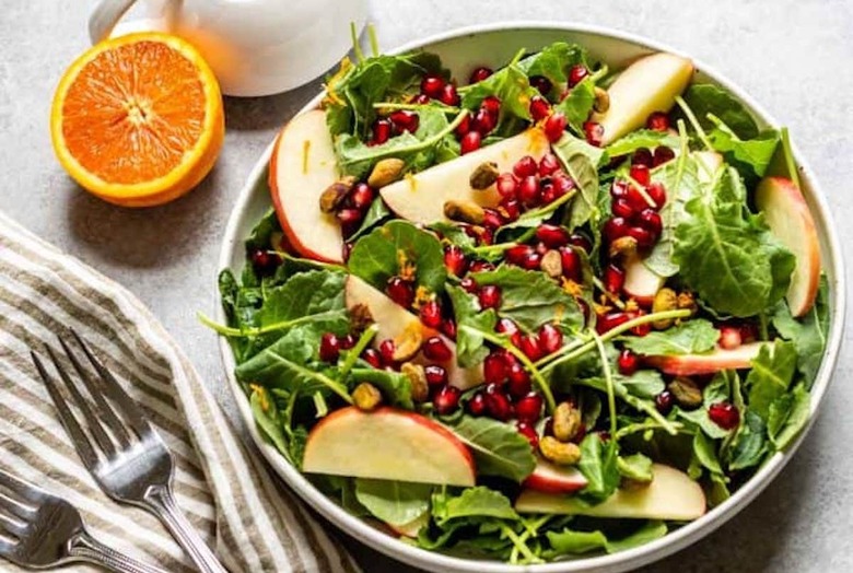 Kale and Apple Salad with Maple Mustard Dressing