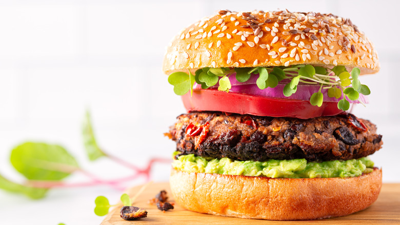 black bean burger