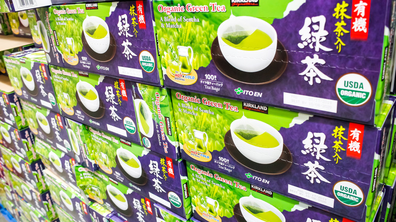 boxes of costco green tea