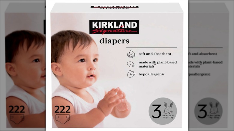 Costco Kirkland Signature diapers box