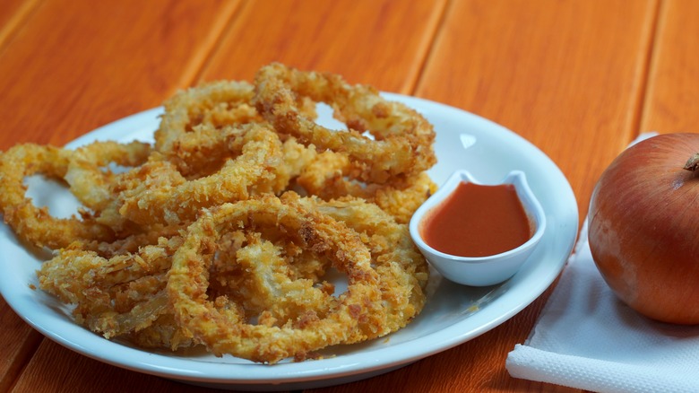 Panko crusted onion rings