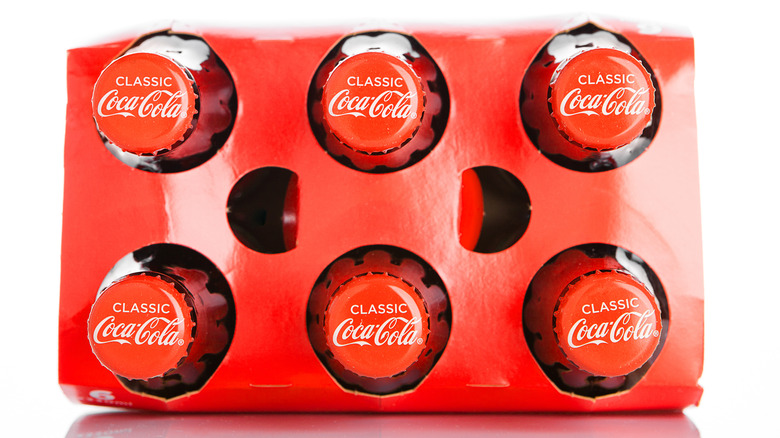 A six-pack of Coca Cola