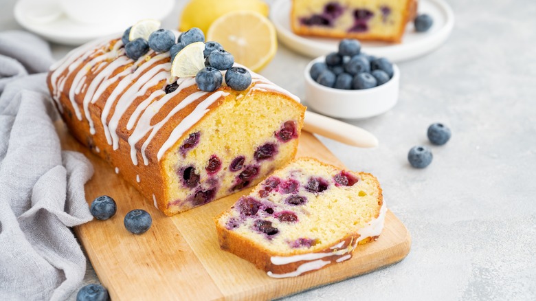 Lemon blueberry loaf cake