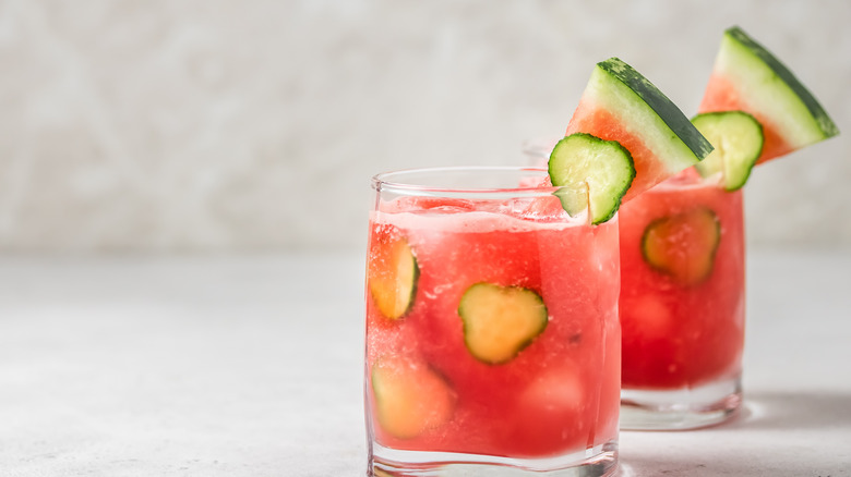 A watermelon and cucumber-based summer cooler.