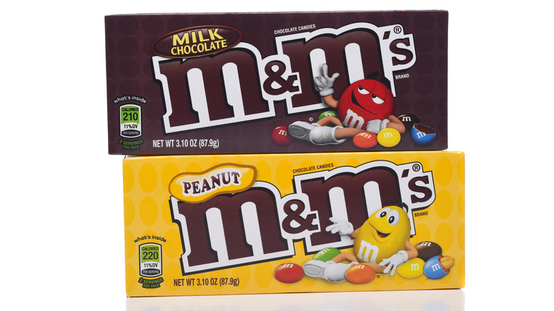 Regular and peanut M&M's