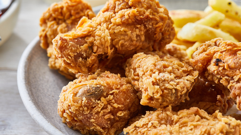 Fried chicken on a plate