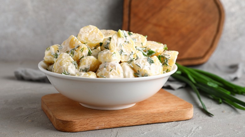 bowl of chunky potato salad