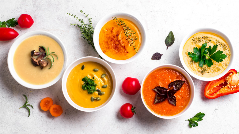 Collection of five fall soups