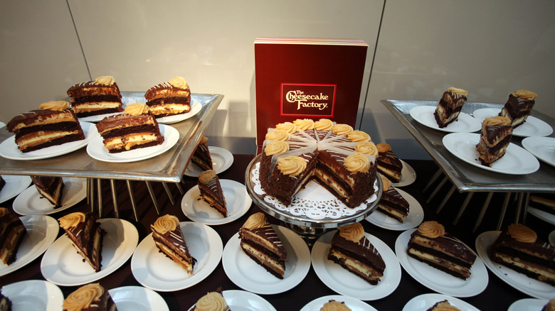 cheesecake factory cheesecakes served on multiple plates