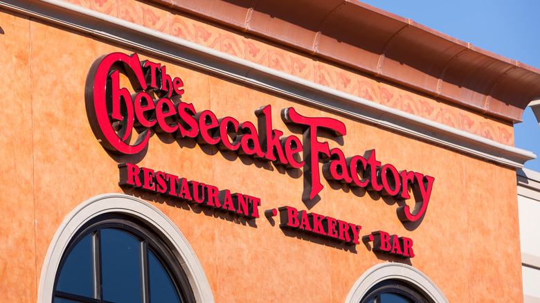 Cheesecake Factory storefront sign