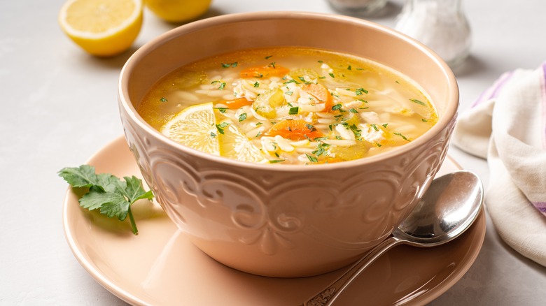 chicken lemon orzo soup 