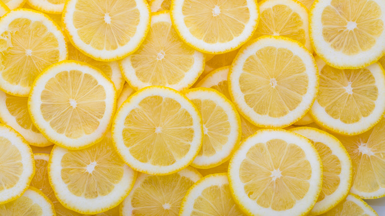 Lemon slices in a pile