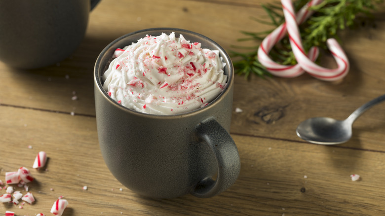 Peppermint mocha with whipped cream