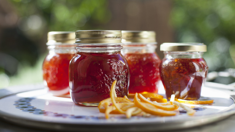 citrus jams in jars