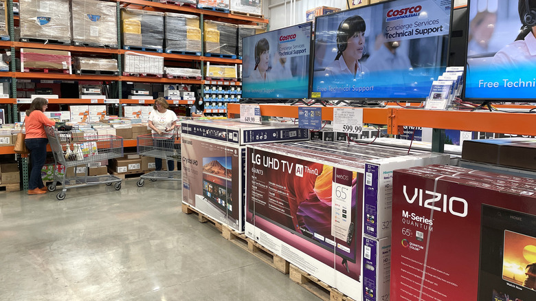 electronics display at Costco