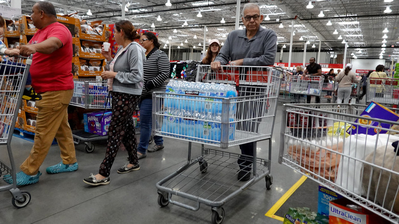 shoppers at Costco