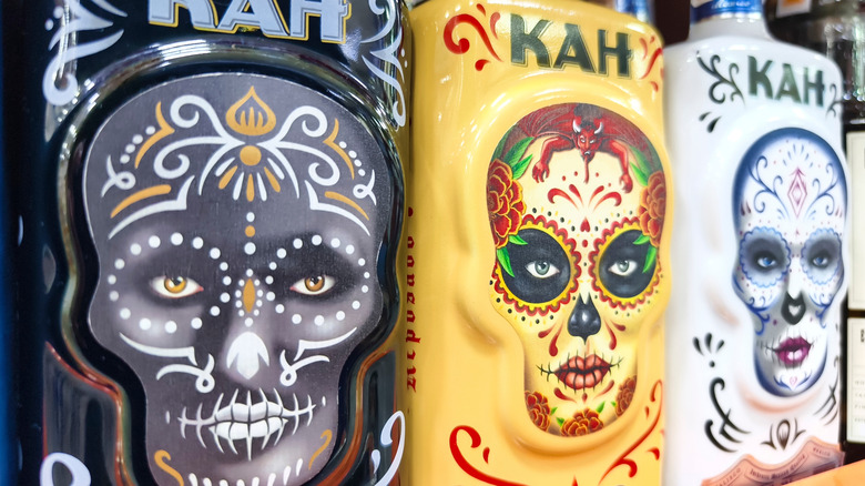 Artfully designed tequila bottles