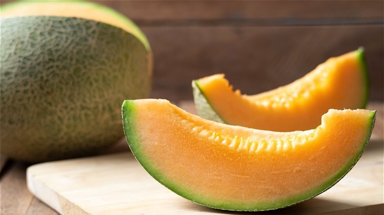 Slices of cantaloupe