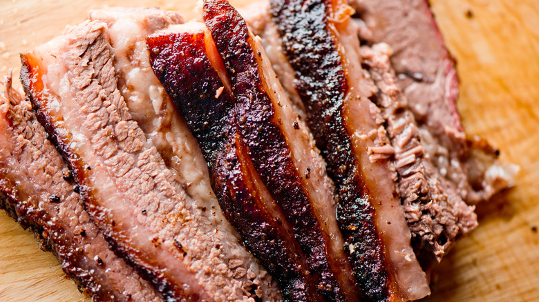 Brisket on a table