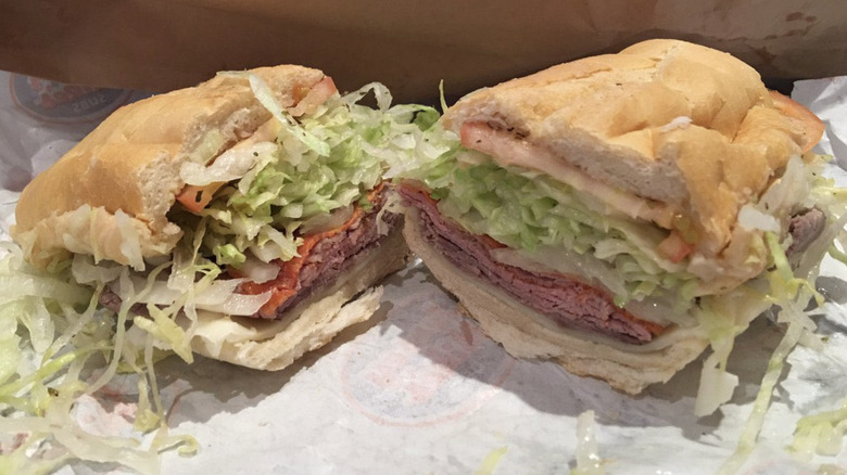 loaded sub sandwich halves