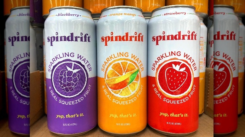 Three Spindrift cans