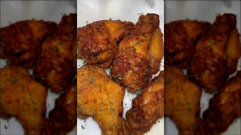 wet fried chicken