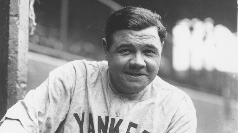 Babe Ruth smiling