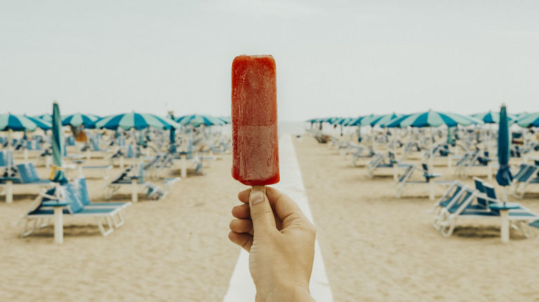 popsicle at the beach